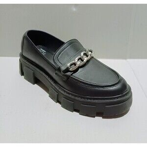 No Boundaries Lug Sole Loafer-Size 8-Platform-Memory Foam-Chain Detail-NEW